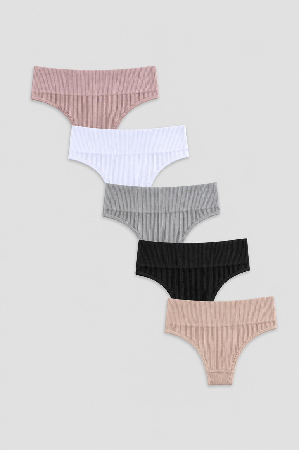 Tanga z wysokim stanem – zestaw 3 szt