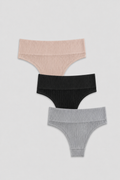 Tanga z wysokim stanem – zestaw 3 szt